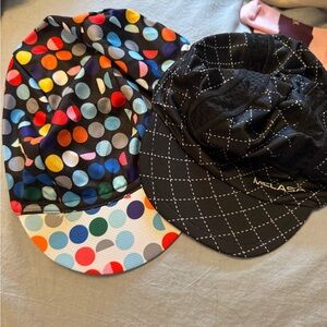 Colorful Polka Dot and Black Checkered Cycling Caps